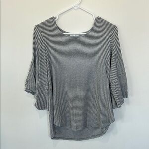 Striped Gray Women's Top